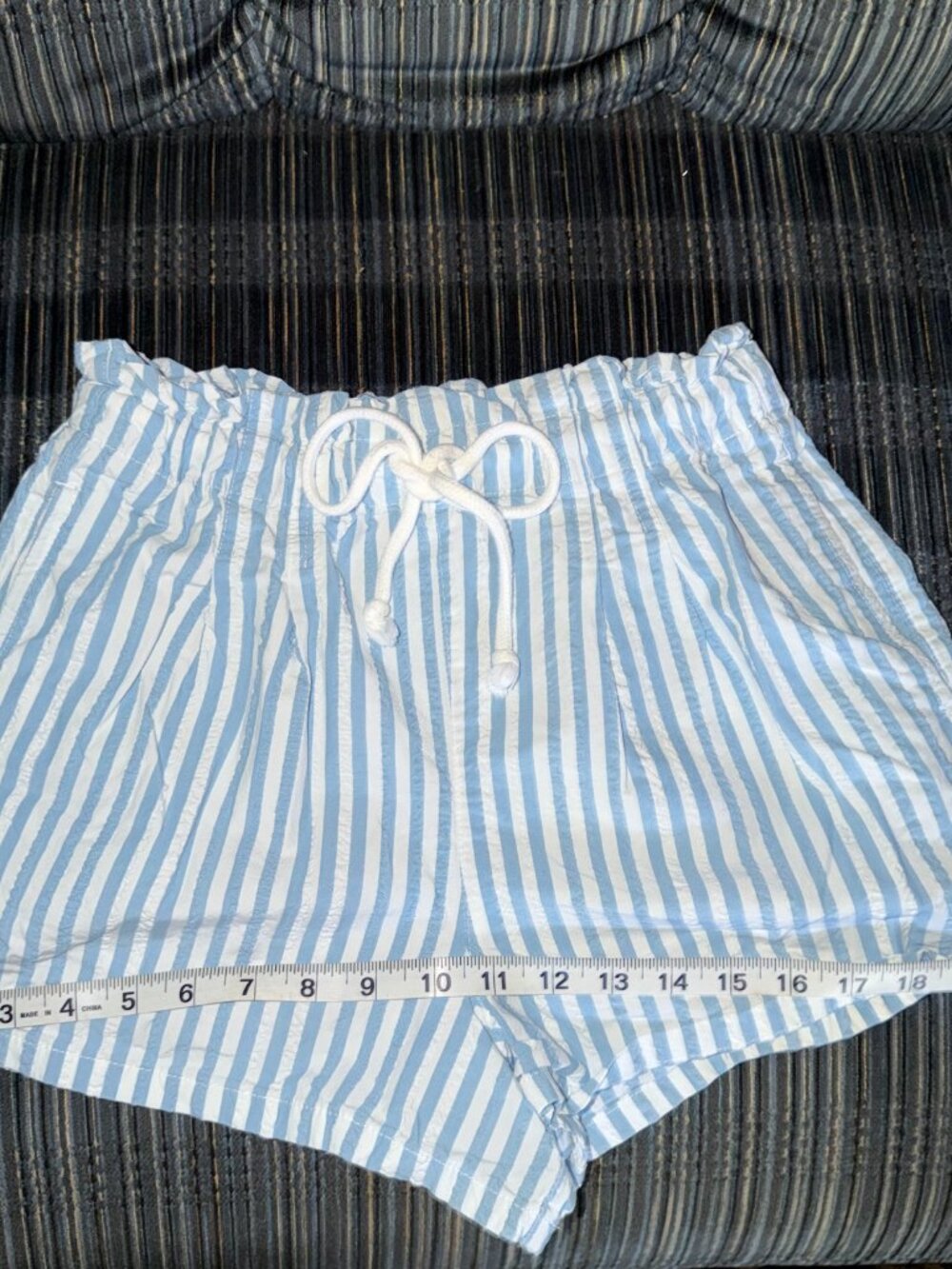 wild fable blue and white striped shorts - Picture 5 of 6